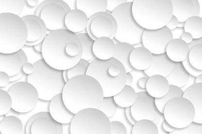 White Circle 3D Abstract Design Home Decor Premium Quality Poster Print Choose Your Sizes