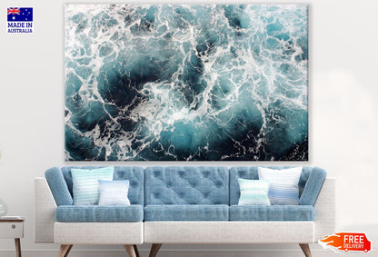 Blue & White Abstract Watercolor Print 100% Australian Made