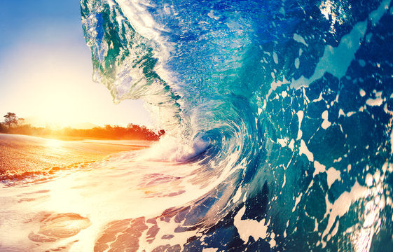 Sea Wave Sunset Photograph Print 100% Australian Made