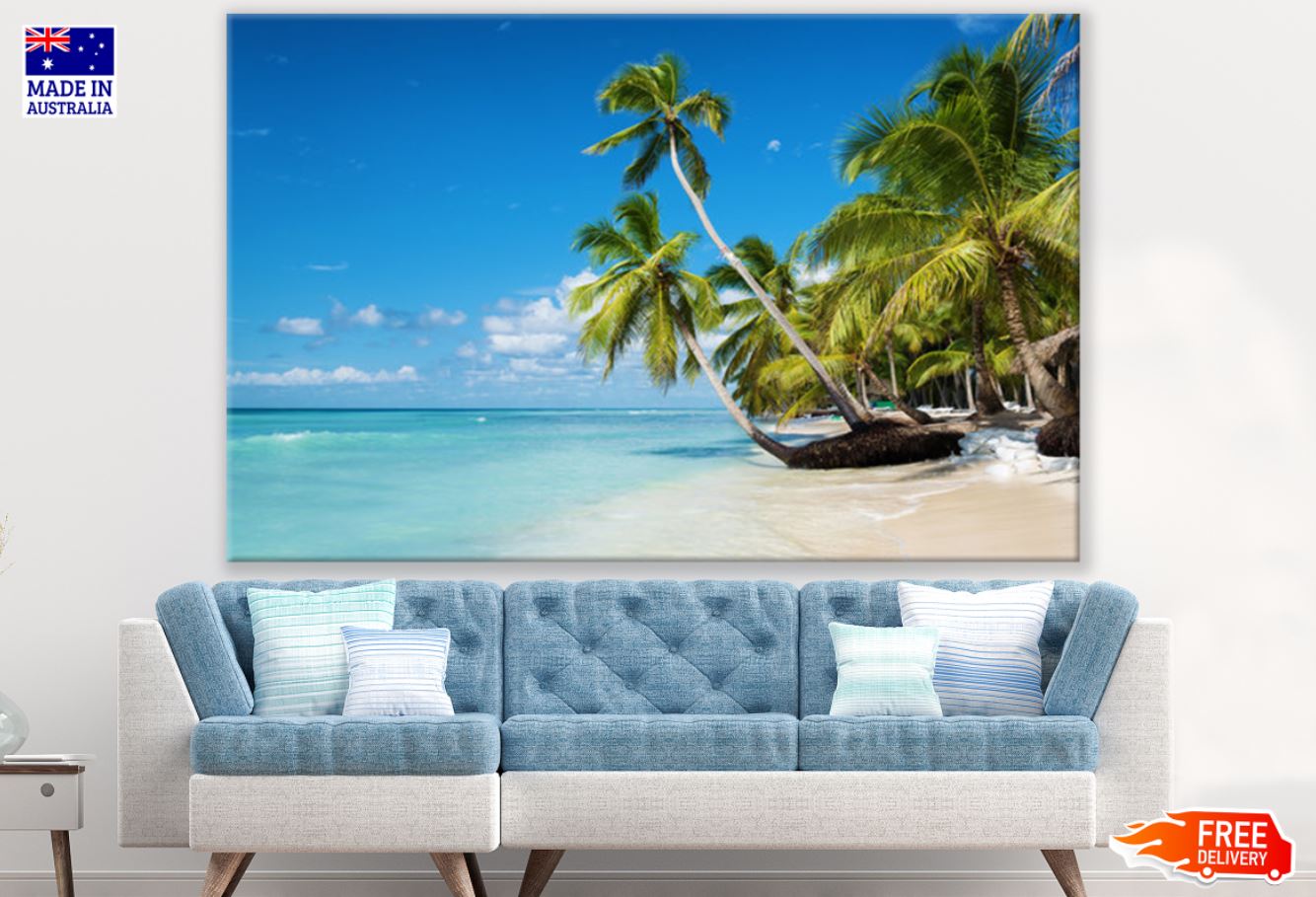 Palm Trees Near Sea Photograph Print 100% Australian Made