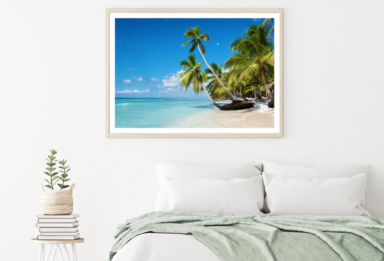 Palm Trees Near Sea Photograph Home Decor Premium Quality Poster Print Choose Your Sizes