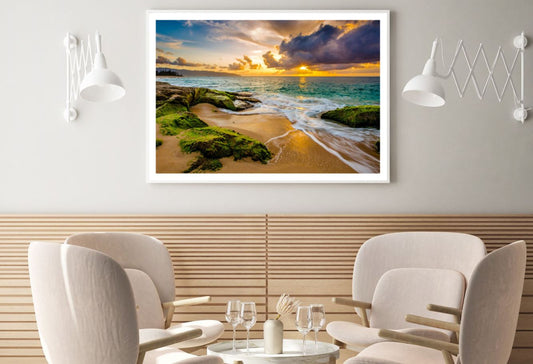 Sea Sunset Scenery Photograph Home Decor Premium Quality Poster Print Choose Your Sizes
