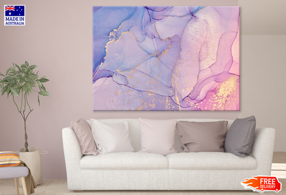 Pink Purple & Gold Abstract Design Print 100% Australian Made