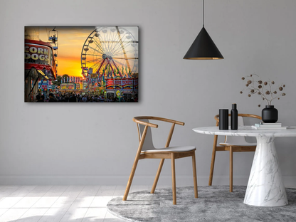 Circus Sunset View Photograph Acrylic Glass Print Tempered Glass Wall Art 100% Made in Australia Ready to Hang