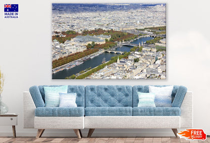 Paris City Aerial View Photograph Print 100% Australian Made