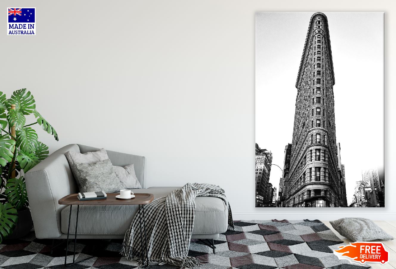 Flatiron Building B&W Photograph, USA Print 100% Australian Made