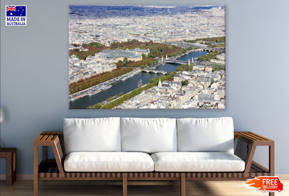 Paris City Aerial View Photograph Print 100% Australian Made