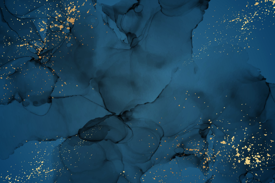 Blue & Gold Abstract Design Print 100% Australian Made