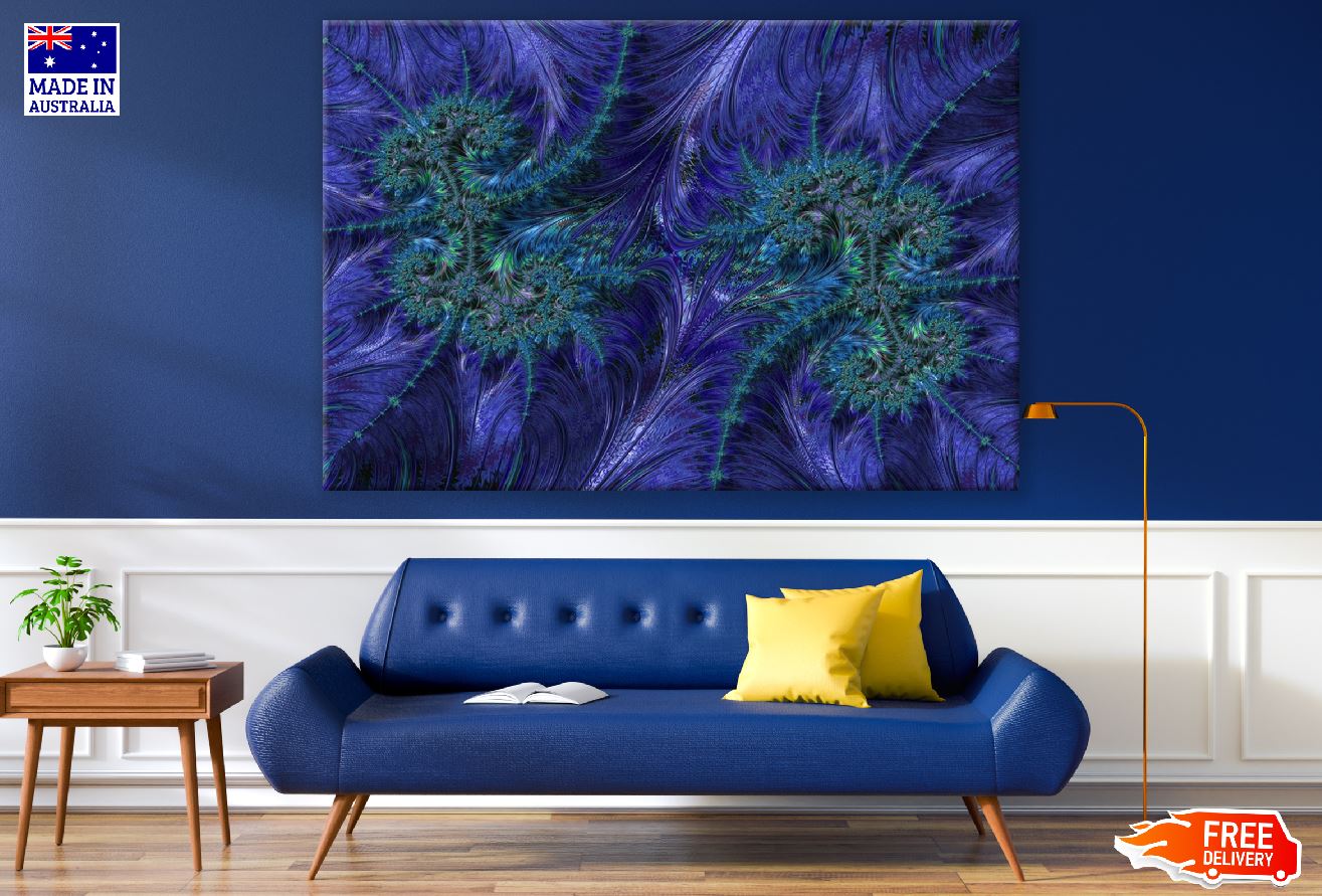 Purple Abstract Design Print 100% Australian Made