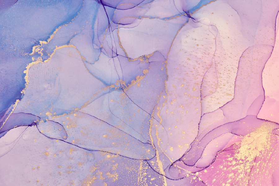 Pink Purple & Gold Abstract Design Print 100% Australian Made