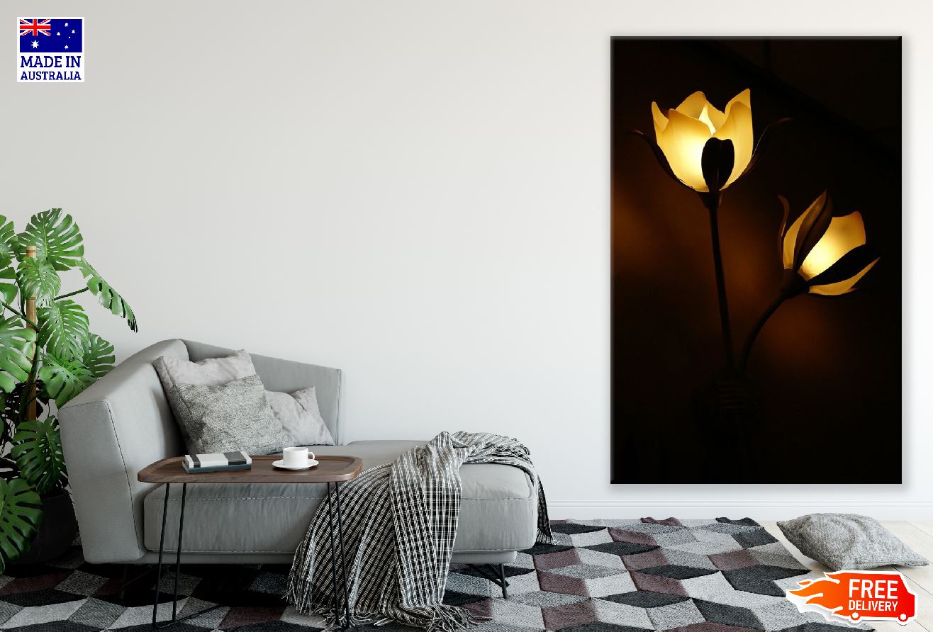 Lamp Flowers Closeup Photograph Print 100% Australian Made
