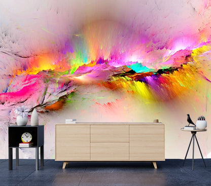 Wallpaper Murals Peel and Stick Removable Colorful Abstract Design High Quality