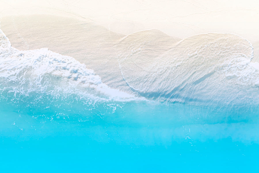 Soft Wave of Ocean Aerial View Photograph Print 100% Australian Made