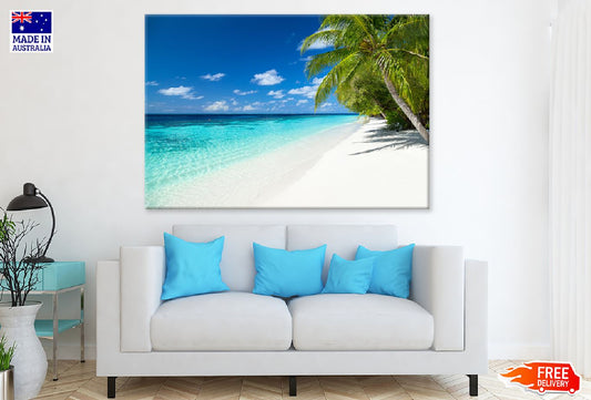 Tropical Beach with Palm Trees Photograph Print 100% Australian Made