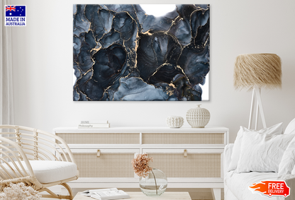 Black & Gold Abstract Design Print 100% Australian Made
