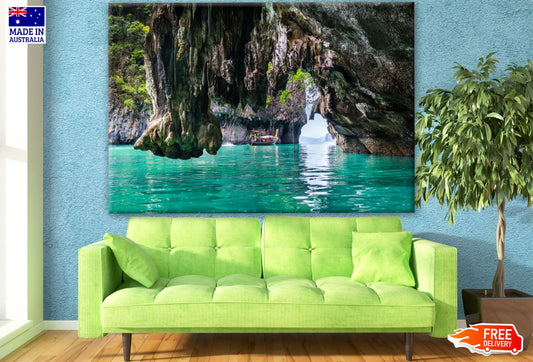 Beach with Caves Scenery Photograph Print 100% Australian Made