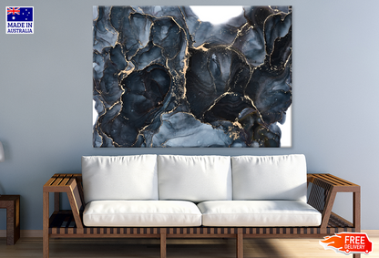 Black & Gold Abstract Design Print 100% Australian Made