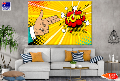 Firing From Hands & POW Quote Vector Art Print 100% Australian Made