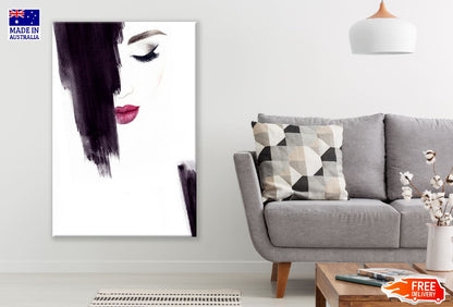 Makeup Woman Face Watercolor Painting Print 100% Australian Made