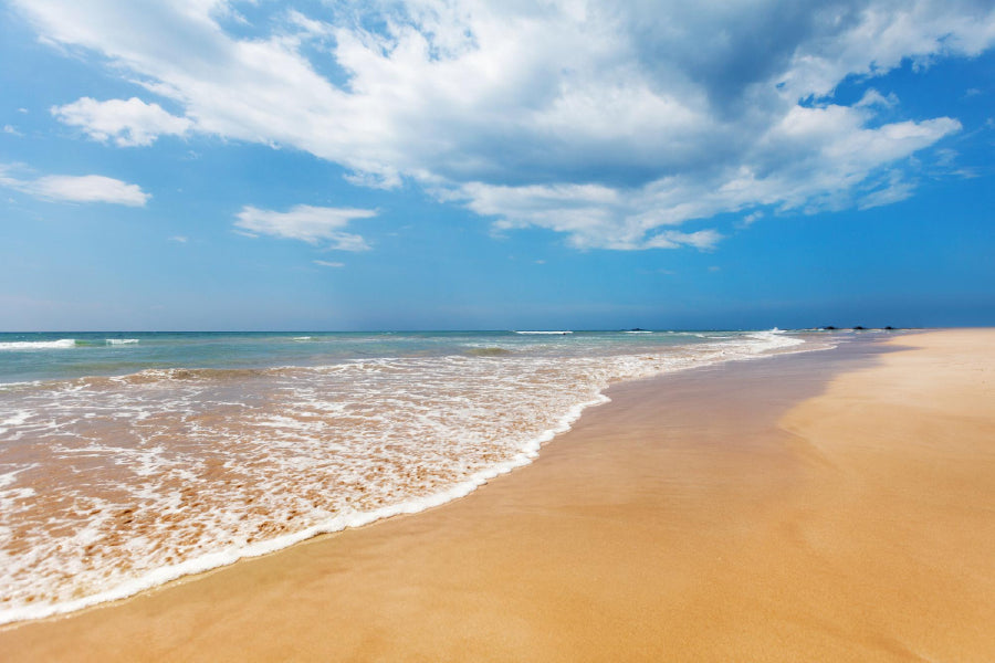 Sandy Beach with Blue Sky Scenery View Photograph Print 100% Australian Made