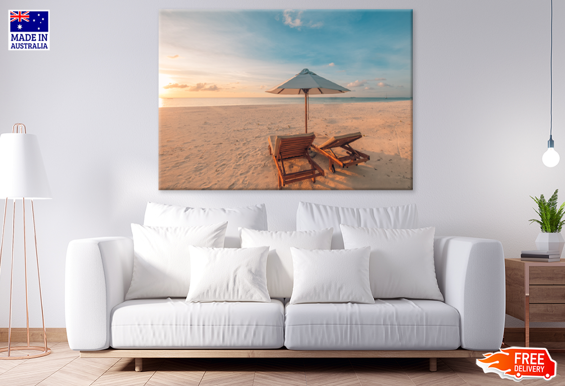 Beach Hut & Sea Sunset View Photograph Print 100% Australian Made