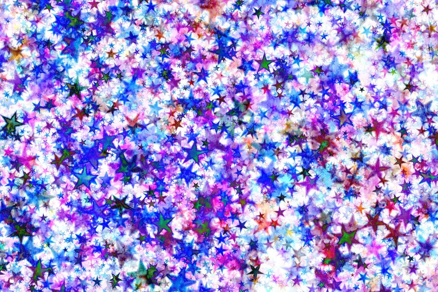 Colorful Stars Abstract Design Print 100% Australian Made