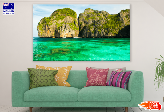 Rock Mountain & Sea View Print 100% Australian Made