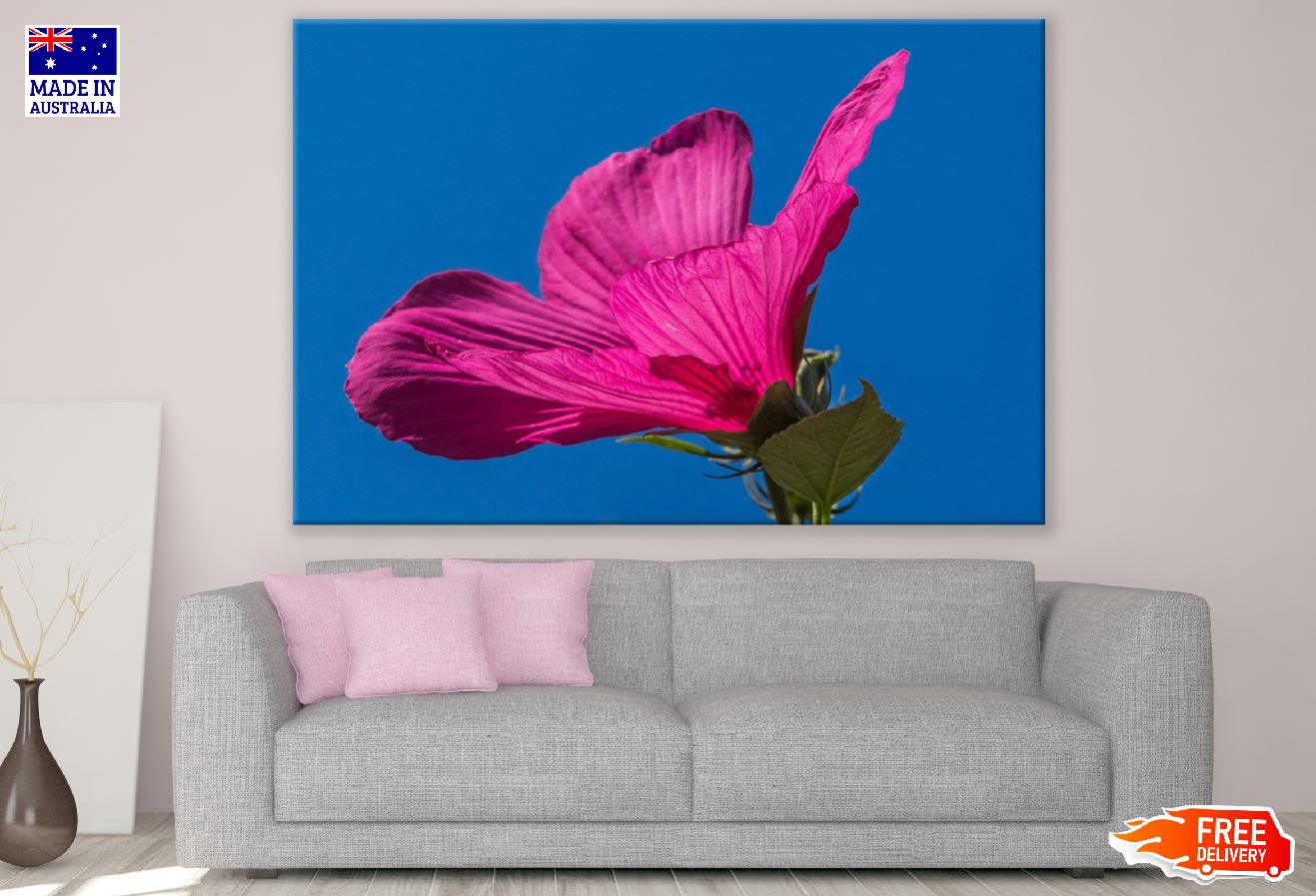 Pink Swamp Hibiscus Flower Closeup Photograph Print 100% Australian Made