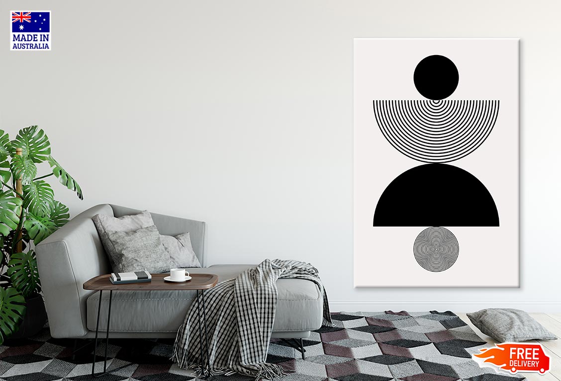 Circle Shape Line Art Design Print 100% Australian Made