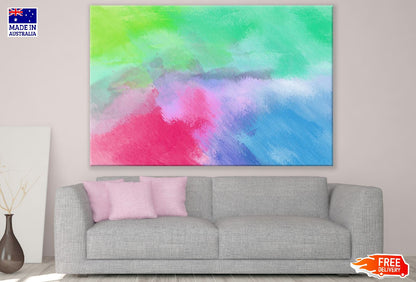 Pink Blue & Green Abstract Design Print 100% Australian Made
