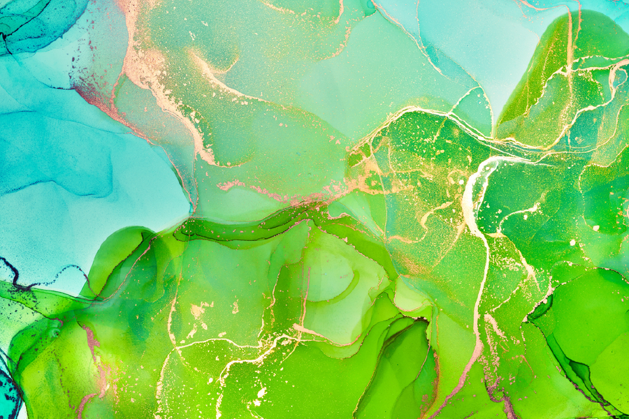 Green Abstract Design Print 100% Australian Made