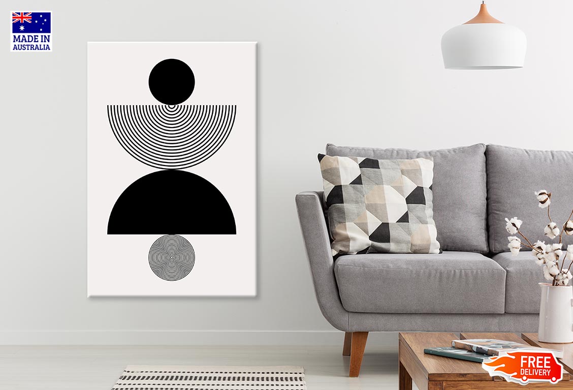 Circle Shape Line Art Design Print 100% Australian Made