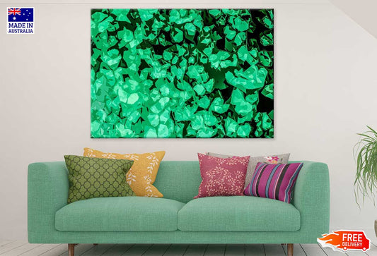 White Green Abstract Design Print 100% Australian Made