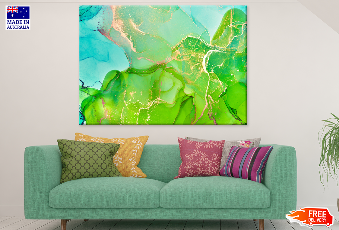 Green Abstract Design Print 100% Australian Made
