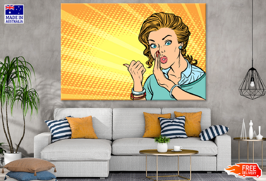 Girl Whispering Illustration Print 100% Australian Made