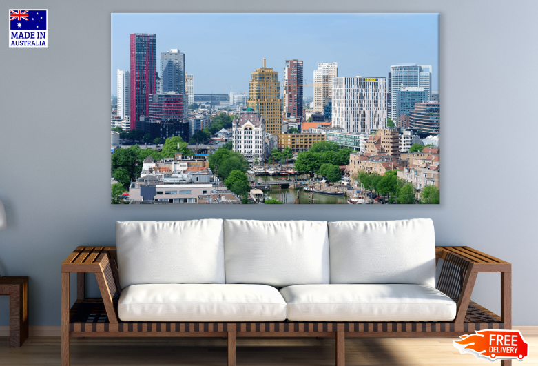 Madeira Island City View & Mountin Print 100% Australian Made