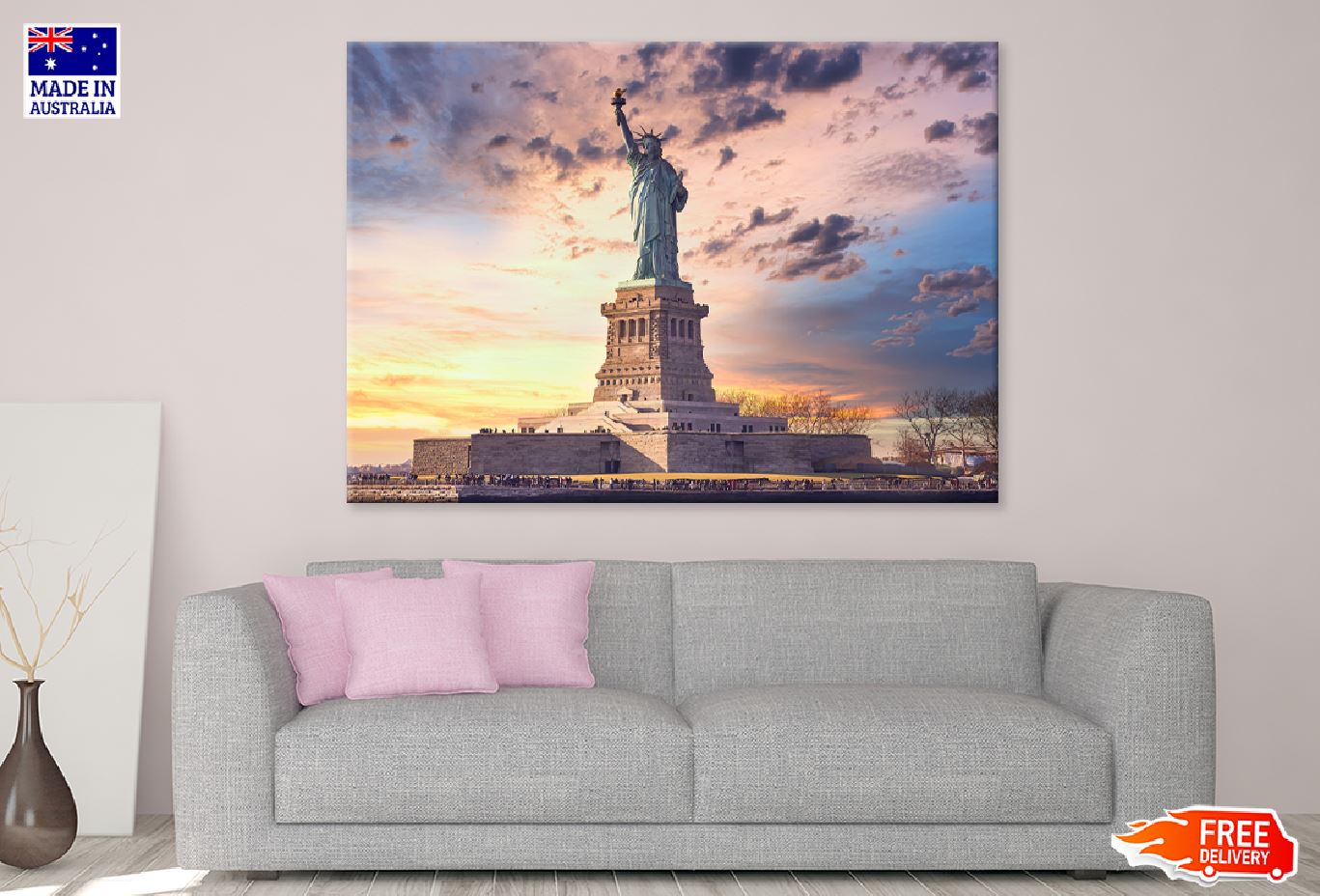 Miss Liberty Sunset View Photograph Print 100% Australian Made