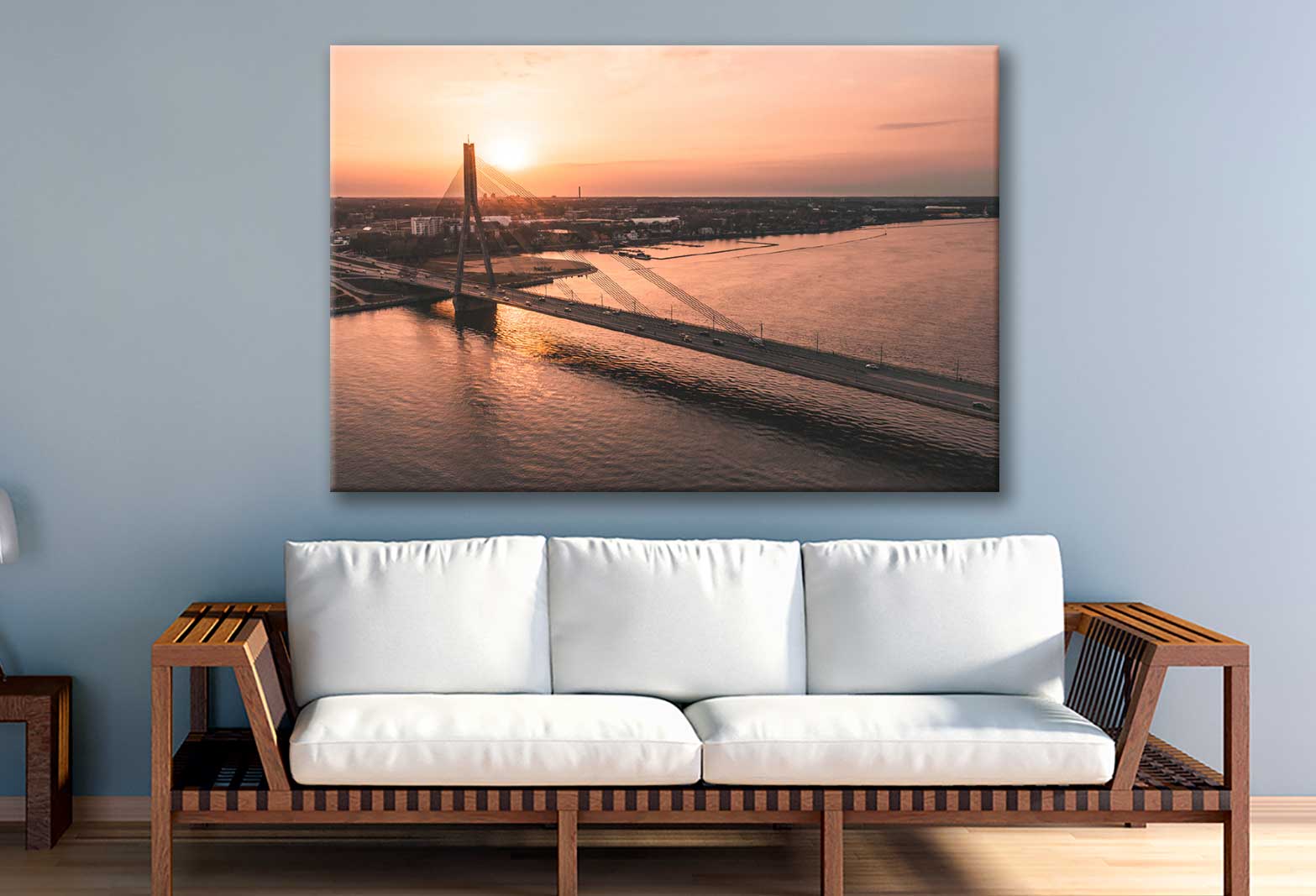 Bella Home City River & Buildings Copenhagen Print Canvas Ready to hang