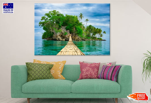 Sea Island View Hanging Bridge Photograph Print 100% Australian Made