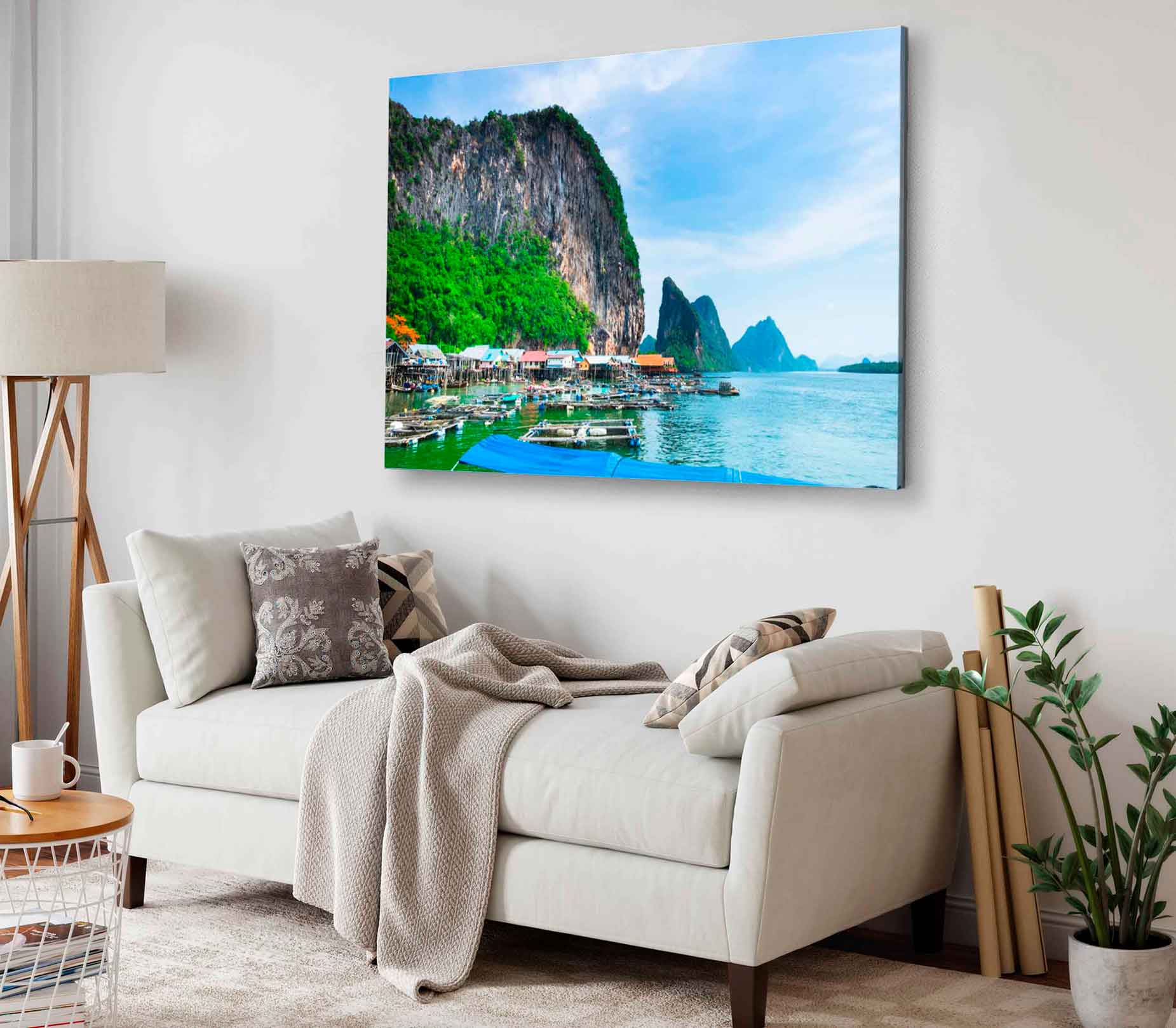 Bella Home Koh Panyee Fisherman Village View Print Canvas Ready to hang