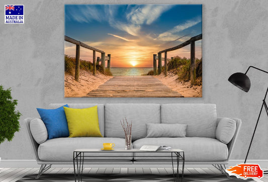 Beach Pathway Sunset Photograph Print 100% Australian Made