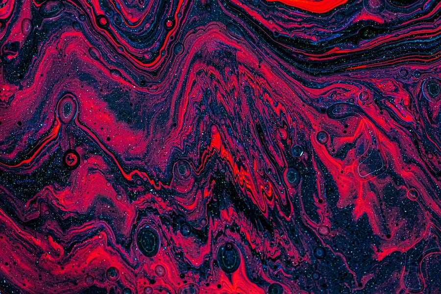 Black & Maroon Abstract Design Print 100% Australian Made