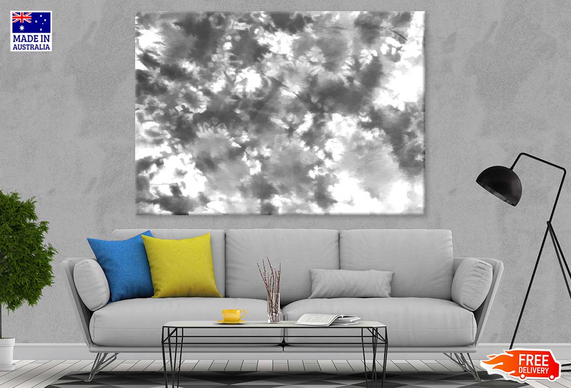 Grey Watercolor Splash Abstract Design Print 100% Australian Made