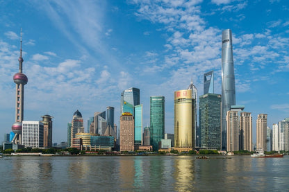 Shanghai Tower Skyline Aerial View Photograph Print 100% Australian Made