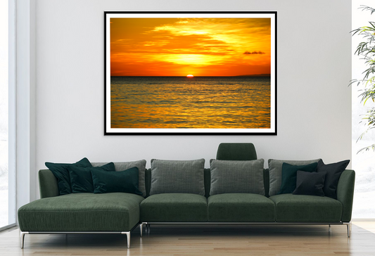Sea Sunset Scenery View Photograph Home Decor Premium Quality Poster Print Choose Your Sizes
