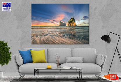 Rocks on Wharariki Beach View New Zealand Print 100% Australian Made