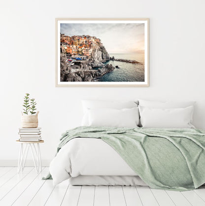 City Near Sea Scenery Photograph Home Decor Premium Quality Poster Print Choose Your Sizes