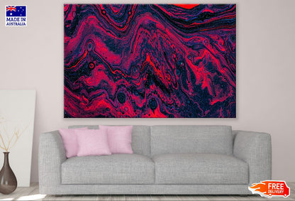 Black & Maroon Abstract Design Print 100% Australian Made