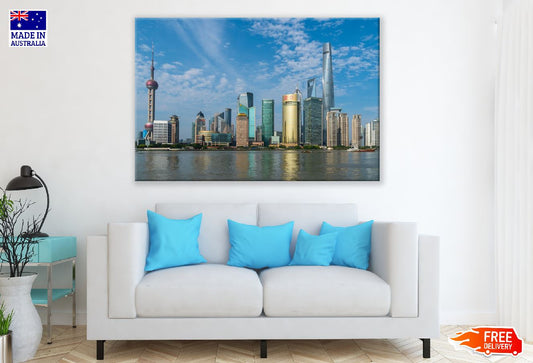 Shanghai Tower Skyline Aerial View Photograph Print 100% Australian Made