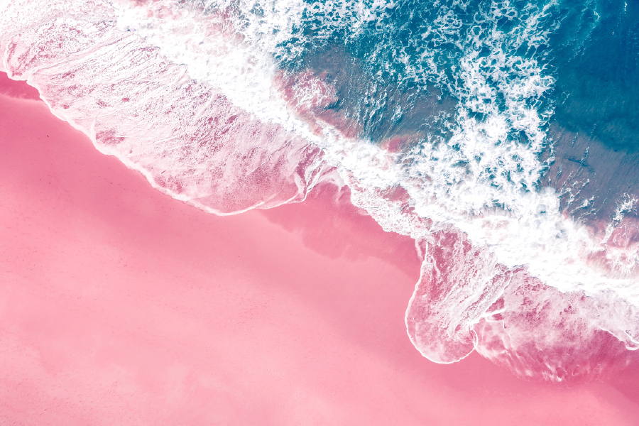 Sea Shore & Sea Waves Aerial Viwe Photograph Print 100% Australian Made